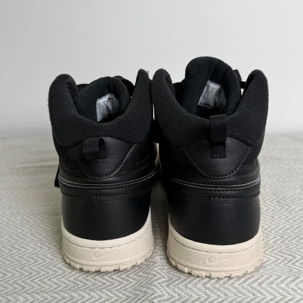 Nike Court Vision Mid Winter‎ Mens 8 Black Sneakers DR7882-002 High Top Shoes